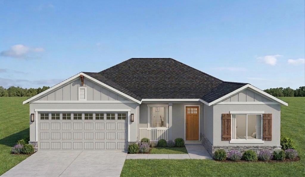 Elevation A — craftsman board and batten exterior